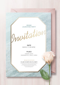 小清新信封卡片邀请函