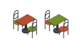 矢量桌椅
