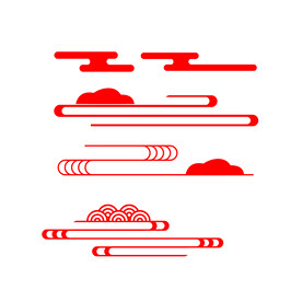 祥云线条 手绘祥云 祥云图案 