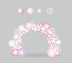 粉紫色气球拱门