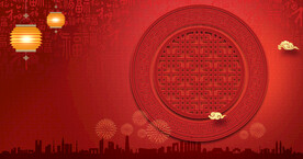 红色宣传栏背景展板素材