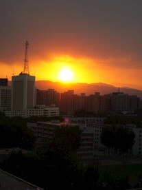 北理工校园四月傍晚景