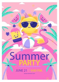 夏日派对海报   