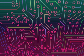 彩色科技感电子线路板图片