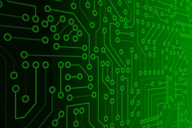 绿色科技感电子线路板图片
