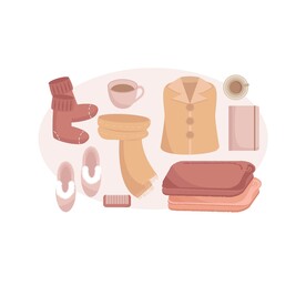 水彩冬季日用品