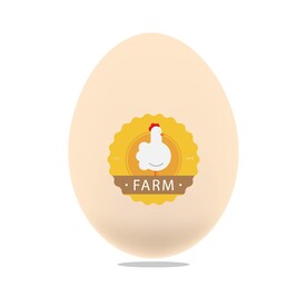 鸡蛋标签 贴纸  