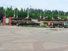 公园里劳动的人们