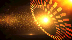 金色科技感会议舞台背景图片