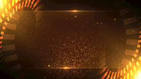 金色科技感会议舞台背景图片