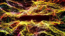 发光网格抽象网络图形舞台背景