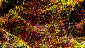 发光网格抽象网络图形舞台背景