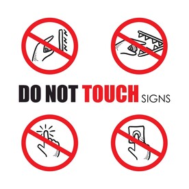 请勿触摸  警示标识