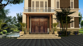 新中式庭院大门图片