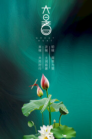 大暑节气海报   