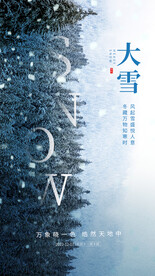 大雪节气海报