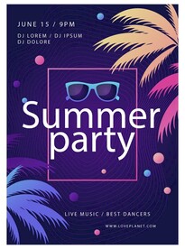 夏日派对海报 
