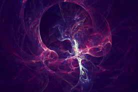 紫色粒子光线光效舞台背景图