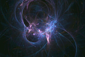 蓝色粒子光效舞台背景图