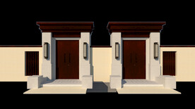 别墅门场景