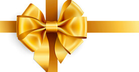 金色丝带蝴蝶结