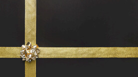 金色丝带黑底背景