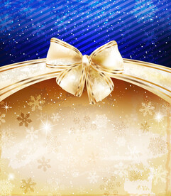 蓝色金色边框背景