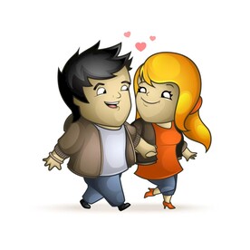卡通情侣 