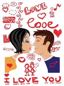 国际接吻日 海报 