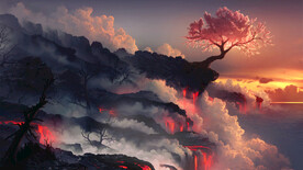 峭壁上一棵神树