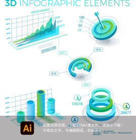 3D信息图表