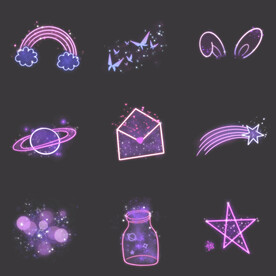 梦幻唯美紫色闪光主题