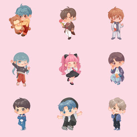 可爱Q版偶像爱豆人物