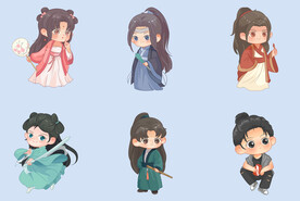 古风可爱Q版偶像爱豆人物