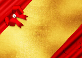 红色金色边框背景