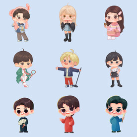 萌版Q版偶像爱豆人物