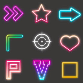 梦幻唯美发光闪光标识图标