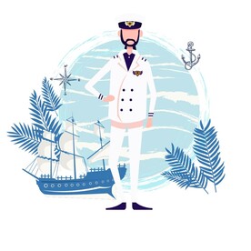 水手插画  
