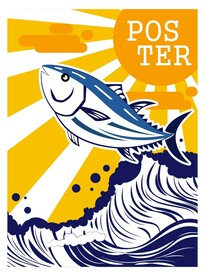 海鲜海报  金枪鱼