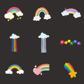 彩虹云朵七彩主题