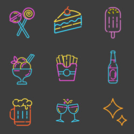 七彩闪耀发光物品图标