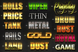 金属质感效果字