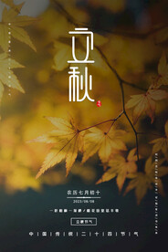 立秋海报