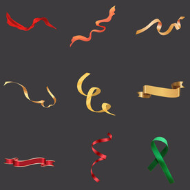 简约飘带丝带带子插画