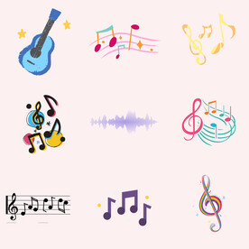 音乐乐器乐符五线谱吉他