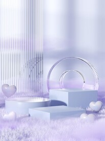 紫色小清新背景