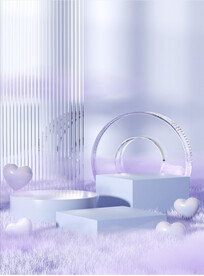 紫色小清新背景