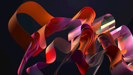 红色3d炫彩渐变抽象扭曲背景