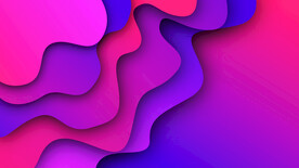 粉色3d流体渐变科技线条背景