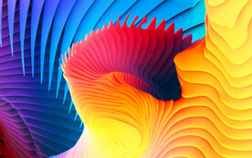 彩色抽象拉丝3D立体流体渐变